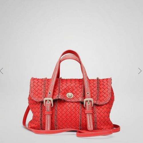 Bottega Veneta woven Flap shoulder bag 8308 orange